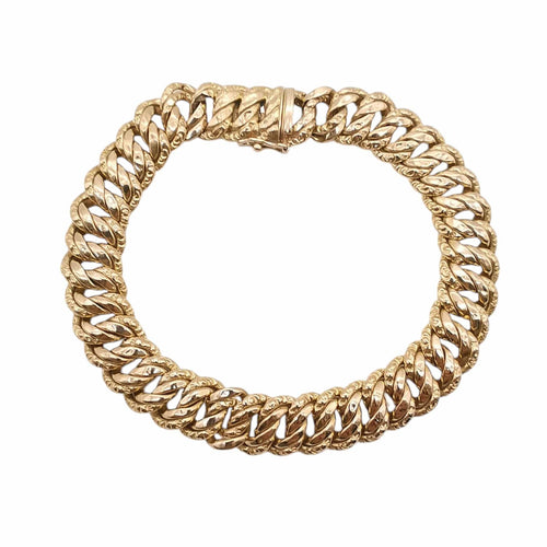 Bracelet maille américaine or jaune