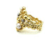 Bague 51 GILBERT ALBERT. Bague or jaune 18K, perles et diamants 58 Facettes
