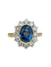 Ring 55 Pompadour sapphire and diamond ring 58 Facettes
