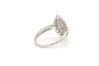 Bague contemporaine en or blanc 18 carats sertie de diamants "taille" brillant (+-0.14ct)