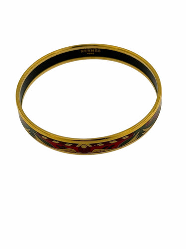 Bracelet Hermes Bracelet plaqué or avec émail 58 Facettes