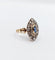 Bague 46.5 Bague marquise or rose et argent, saphir et diamants taille ancienne (circa 1900) 58 Facettes A03790