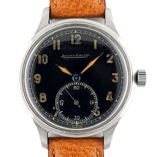 Jaeger-LeCoultre E109 WWII Era 1940 Military Style Officer Small Seconds Vintage Cal 469 WW2 58 Facettes