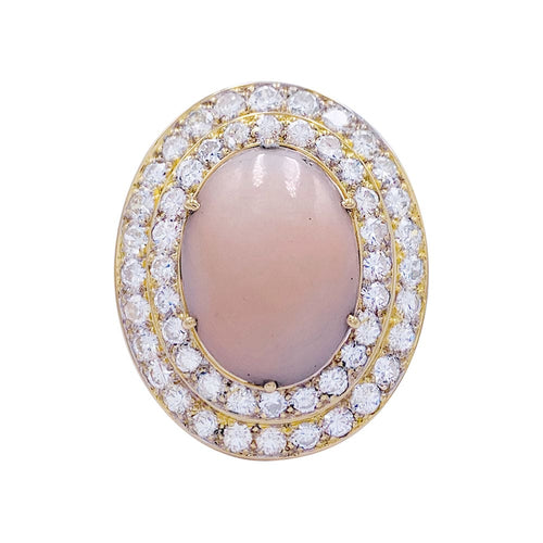 Bague 56 Bague M.Gérard corail, diamants. 58 Facettes 32500