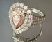 Bague 54 Bague or blanc sertie d'un diamant rose poire de 1,65 carat 58 Facettes