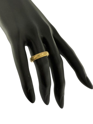 Bague 53 Wellendorff, bague cinétique en or jaune, émail et diamants 58 Facettes