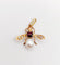 Pendentif Pendentif abeille or rose, grenat et perles (circa 1900) 58 Facettes A06273