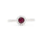 Bague Bague en or blanc avec rubis de 0,26 ct et diamants 58 Facettes 17757