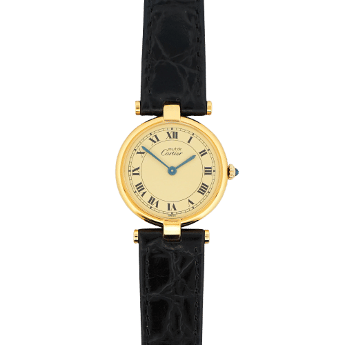 Montre Cartier Must Vendôme - Lemon roman dial - SM 58 Facettes
