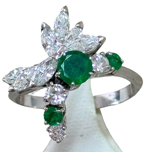 Bague 53 Bague émeraude diamants 58 Facettes