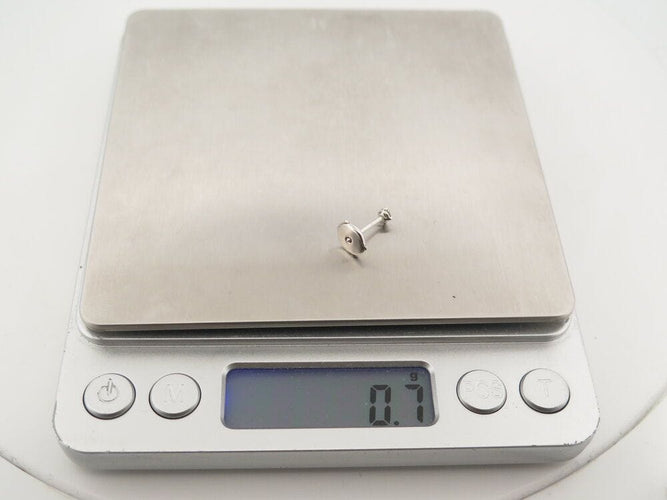 Boucles d'oreilles puce boucle d'oreille VANRYCKE valentine diamant 0.11 ct or blanc 18k 58 Facettes 266429