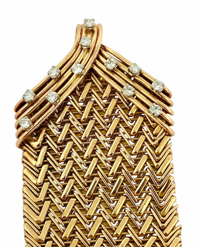 Bracelet Bracelet manchette en or 18 carats 58 Facettes