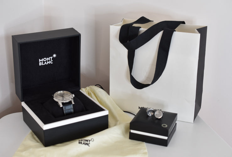 Montre MONTBLANC - Montre homme TimeWalker 2009 automatique, réf. 9675, full set exceptionnel 58 Facettes MON-100