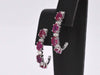 Boucles d'oreilles Boucles d'oreilles en or blanc avec diamants et rubis 58 Facettes 2132