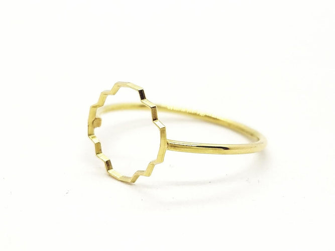 Bague 53 Bague Transparence Or jaune 58 Facettes 578910RV