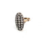 Bague 57 Bague victorienne antique en argent et or 12 carats avec diamants taille ancienne 58 Facettes