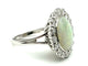 Bague 52 Bague vintage or blanc 18K, opale et diamants 58 Facettes