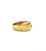 Bague 51 Bague godron or jaune et diamant 58 Facettes