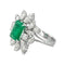 Bague 55 Bague Pompadour  Or blanc Emeraude, Diamant 58 Facettes 4398644CN