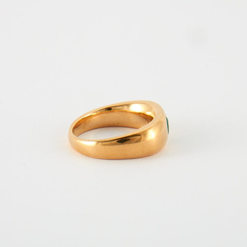 Bague 52 Bague jonc Or jaune & émeraude 58 Facettes