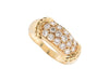 Ring 52 band ring in yellow gold and 16 brilliant diamonds 0.4ct 58 Facettes 258751