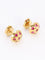 Boucles d'oreilles Boucles d'oreilles demi-boules or jaune rubis serti étoile 58 Facettes 1128.3