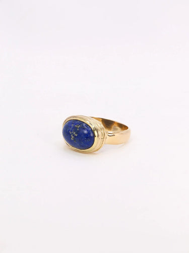 Bague Bague vintage lapis lazuli or jaune 58 Facettes 1039.2