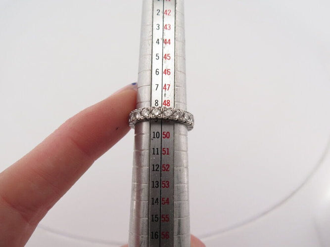 Bague 49 bague alliance pavage complet 20 diamants en platine 58 Facettes 261951