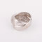 Bague 56 Bague or gris croisée entièrement pavée de diamant 58 Facettes