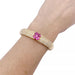 Bracelet Van Cleef & Arpels yellow gold bracelet, diamonds, pink sapphires. 58 Facettes 33628