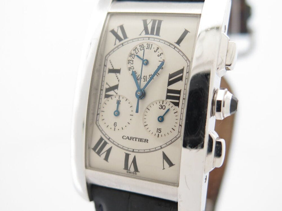 Montre montre CARTIER tank americaine en or quartz chronographe 58 Facettes 263396