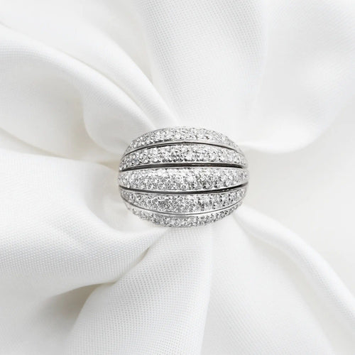 Bague Bague en or blanc avec diamants de 0,76 carat 58 Facettes