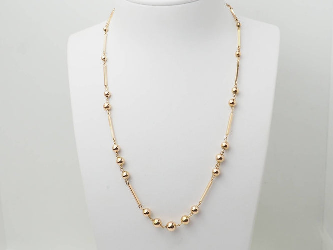 Collier Collier boules en or rosé 58 Facettes 33185