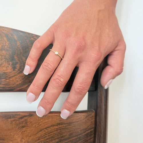 Bague Solitaire n°06 or jaune et diamant