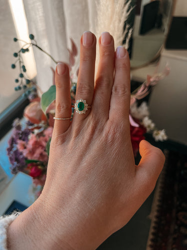Vintage emerald and diamond ring