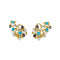Boucles d'oreilles Clips d'Oreilles Gilbert Albert Turquoises Diamants Perles Or jaune 18 carats 58 Facettes BS154