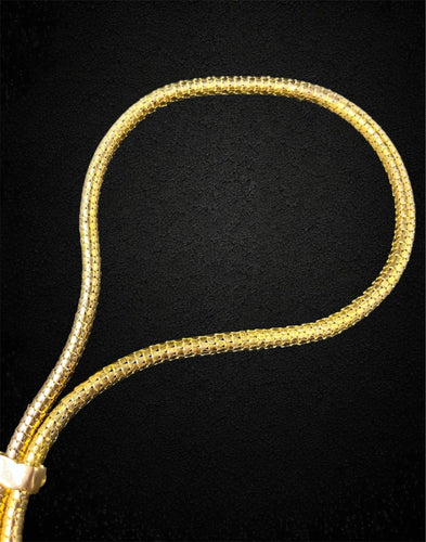 Collier Important collier chaîne serpent en or rose des années 40 58 Facettes