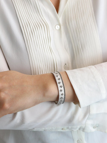 Bracelet Bracelet maille polonaise or blanc 58 Facettes 1152.3