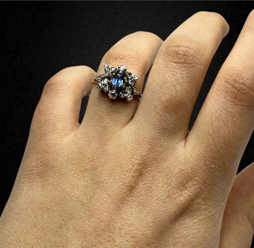 Bague Bague étoile avec saphir et diamants 58 Facettes