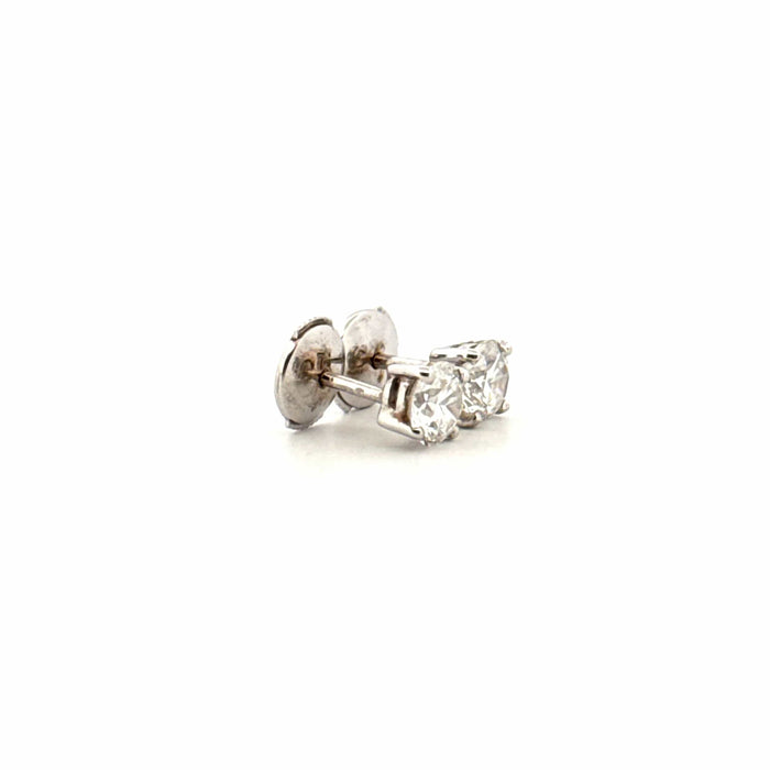 Boucles d'oreilles Puces d'oreilles or blanc diamant 58 Facettes 2-BOE1-GS35531