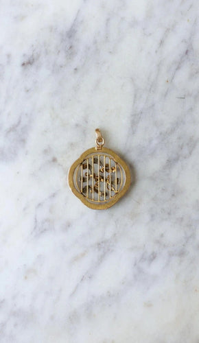 Pendentif Pendentif Art Nouveau Gui or jaune perles et diamants 58 Facettes