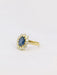 Bague Bague marguerite vintage or diamants saphir ovale 58 Facettes J164