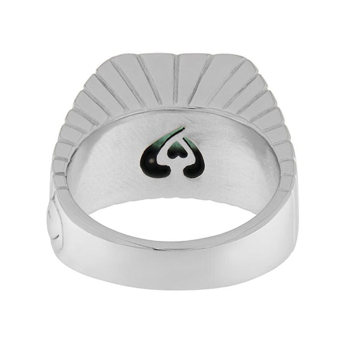 Bague 56.5 Bague en or blanc avec émeraude et diamants 58 Facettes G3612