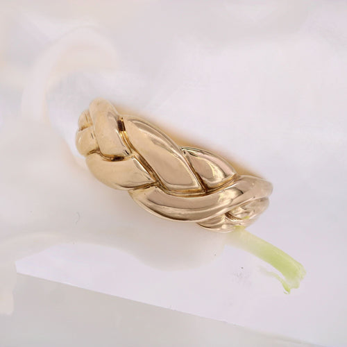 Bague 53 Bague or jaune tressé d'occasion 58 Facettes CV137