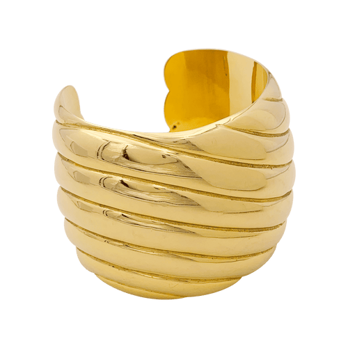 Bracelet manchette vintage or jaune. 58 Facettes 34282