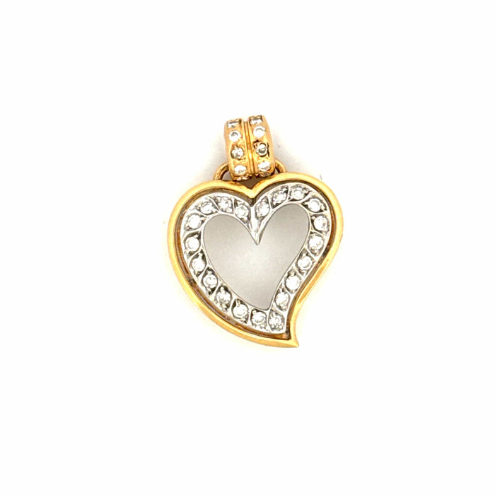 Pendentif Pendentif Coeur Or Jaune 18k & Diamants 58 Facettes C3PE-GS35454-16