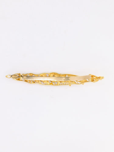 Barrette cheveux Art Nouveau or jaune 58 Facettes 1153.2