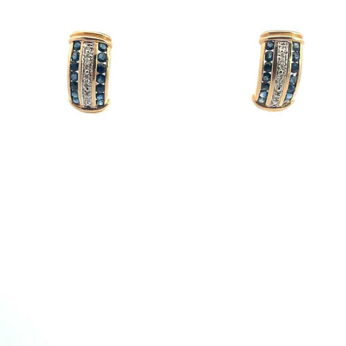 Boucles d'oreilles Sapphire and Diamond Earrings 58 Facettes UN0149