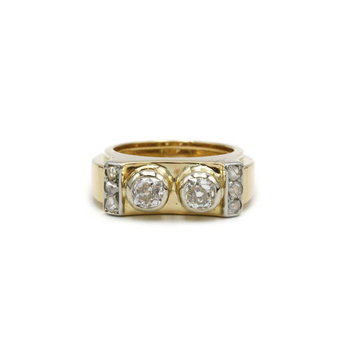 Bague 51 Bague Or jaune Platine & Diamants 58 Facettes 240096R