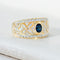 Eleganter Saphir-Diamant-Ring aus 18K Gold | Vintage Luxus